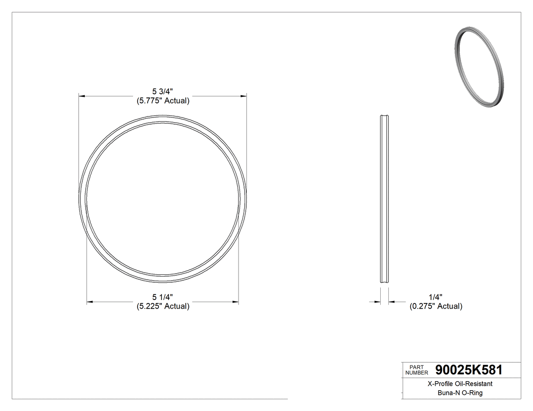 Technical drawing - 90025K581